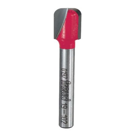 19-102 FREUD ROUTERBIT 1/8" Radius Dish Carving Bit with 1/4" shank, 2" overall length