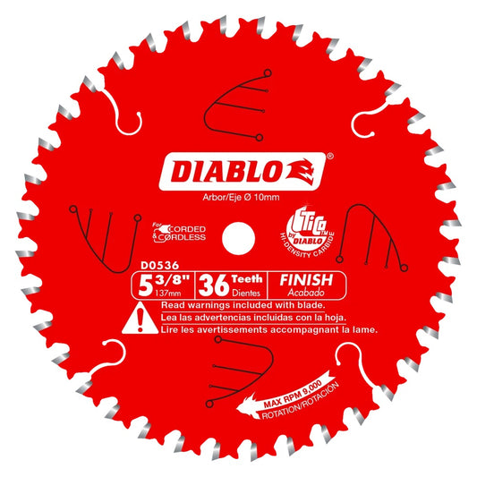 D0536X FREUD SAWBLADE 5-3/8-Inch 36 Tooth ATB Finish Cordless Trim Saw Blade