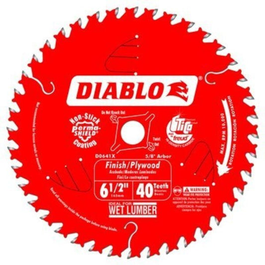 D0641A FREUD SAWBLADE 6-1/2 in. D X 5/8 in. Finish/Plywood Saw Blade 40 teeth