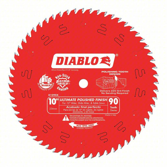 D1090X FREUD SAWBLADE 10" X 90 Tooth Ultimate Flawless Finish Saw Blade